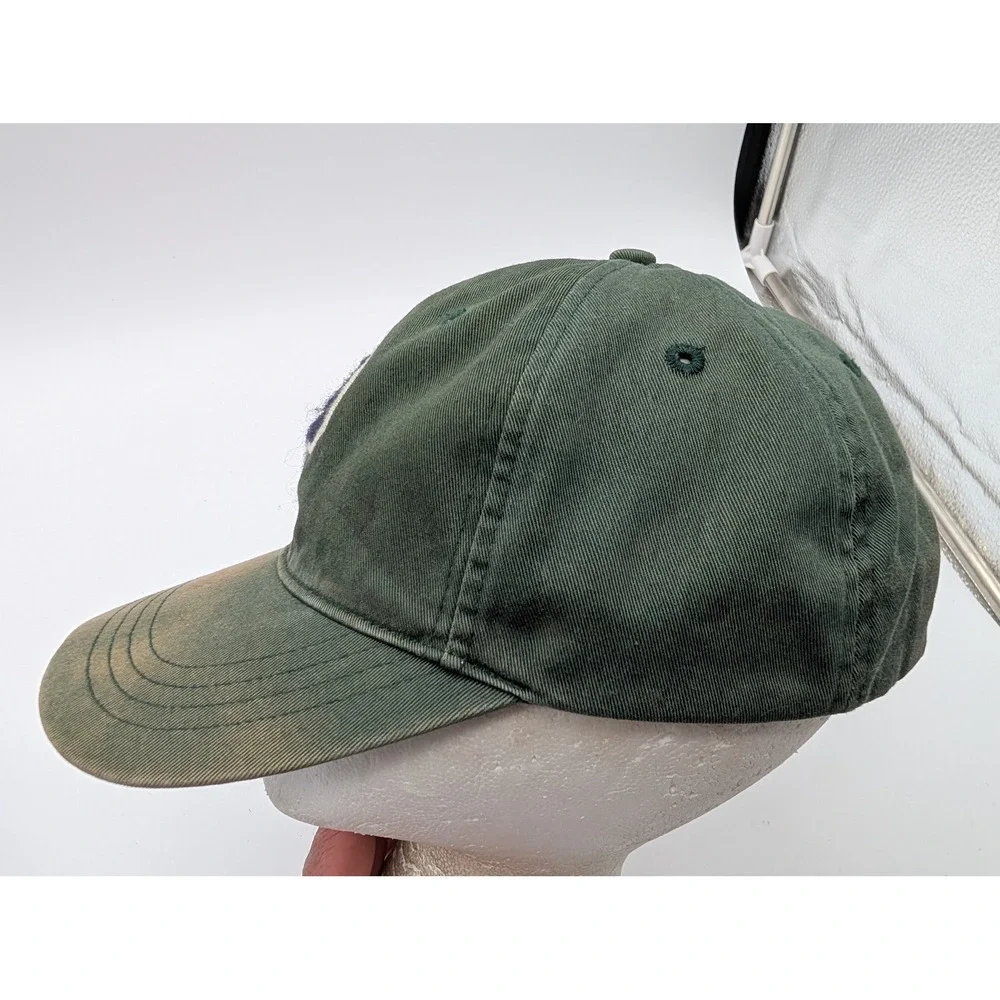 Polo Ralph Lauren Green Chenille P Patch Baseball Cap Adjustable Hat